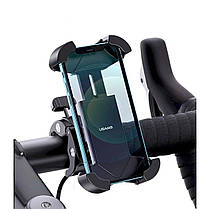 Велотримач для мобільного Usams US-ZJ064 Cycling Shockproof Phone Holder Black, фото 4