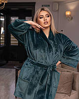 Жіночий теплий халат із махри