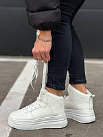 Жіночі зимові стильні кросівки білі