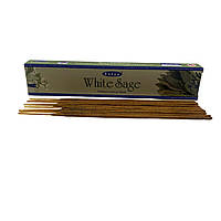 White Sage premium incence sticks (Белый Шалфей)(Satya) пыльцовое благовоние 15 гр.