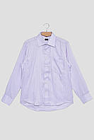 Рубашка мужская батальная сиреневого цвета в полоску р.L 170385T Бесплатная доставка
