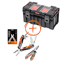 Комплект ящик QBRICK System PRO 500 Profi + мультитул 10 в 1 NEO TOOLS