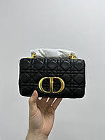Christian Dior Small Dior Caro Bag Black Supple Cannage Calfskin