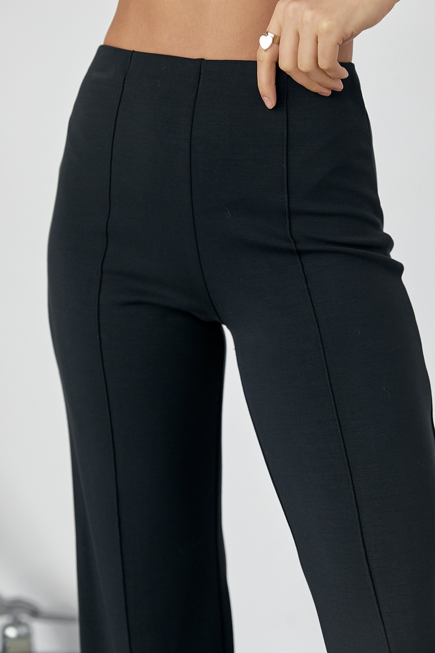Трикотажные штаны со швами спереди - черный цвет, L - фото 4 - id-p2087139088