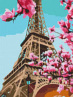 Картина за номерами Brushme 30x40см "Сакура в Парижі" RBS52836