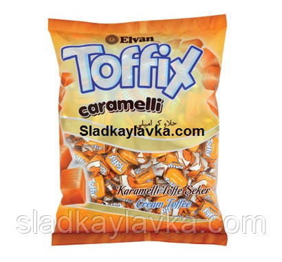 Жувальна цукерка Toffix caramelli 1000 гр (Elvan)
