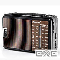 Радіоприймач GOLON RX-608, LED, 2x3W, FM радіо, корпус пластмас, Black, BOX