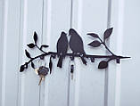 Ключниця металева Два птахи на гілці, фото 4
