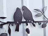 Ключниця металева Два птахи на гілці, фото 6