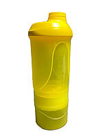 Шейкер спортивный ShakerStore Wave + с 2-мя контейнерами желтый IO, код: 7545487