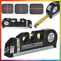 Лазерный уровень c рулеткой и линейкой level meter