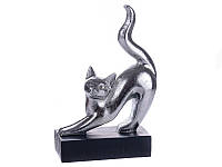 Фігурка декоративна Lefard Кішка 192-074 срібляста