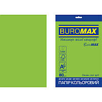 Бумага цветная Buromax Euromax А4, 80г/м2, INTENSIVE, зеленый, 20л. (BM.2721320E-04)