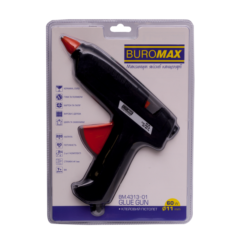 Клейовий пістолет Buromax 11 мм, 60 Вт (BM.4313-01)