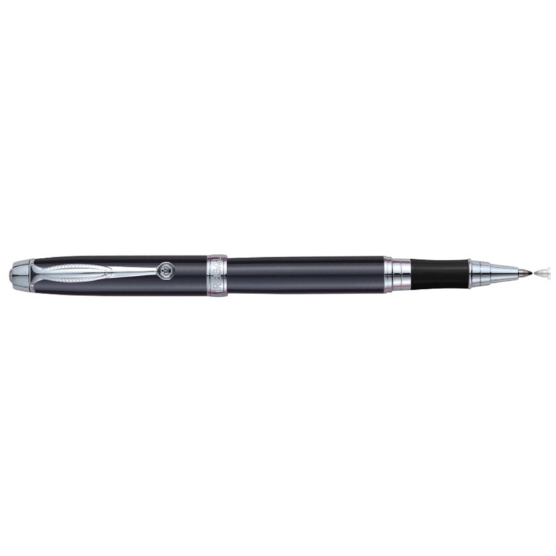 Ручка-ролер Regal з матовим корпусом чорного кольору в подарунковому футлярі Чорна (R502424.L.R)