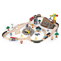 Деревянная железная дорога "Строительство в горах" KidKraft 17805, Time Toys
