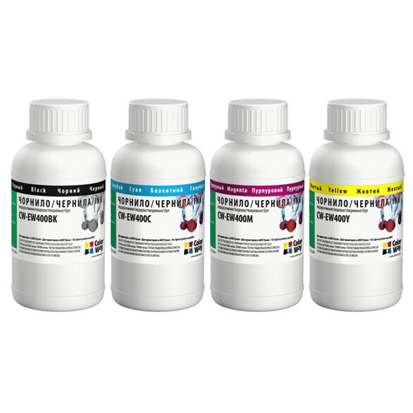 Комплект чорнила ColorWay Epson T26/C91 BK/С/M/Y 4x200 ml