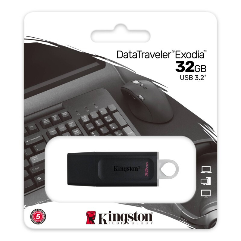 Флешнакопичувач USB 3.2 32 GB Kingston DataTraveler Exodia Black/White (DTX/32GB)