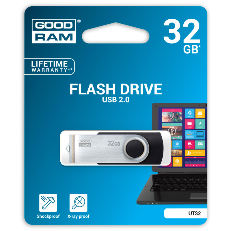 Флеш-накопитель USB 32GB GOODRAM UTS2 Black (UTS2-0320K0R11)