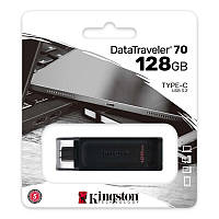 Флеш-накопитель USB 3.2 128GB Type-C Kingston DataTraveler 70 Black (DT70/128GB)