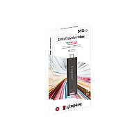 Флешнакопичувач USB 3.2 512 GB Type-C Kingston DataTraveler Max Black (DTMAX/512GB)