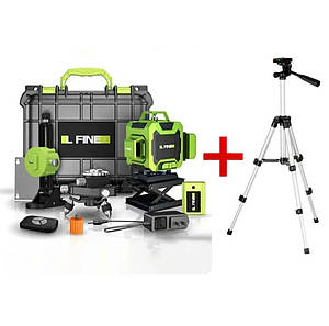 Акція! Лазерний рівень 4D 16 ліній L-fine з штативом 4 в 1 (два акумулятори, кейс + Тринога У ПОДАРУНОК)