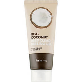 Пілінг для обличчя FarmStay Real Coconut Deep Clear Peeling Gel З кокосовою олією 100 мл (8809809800987)