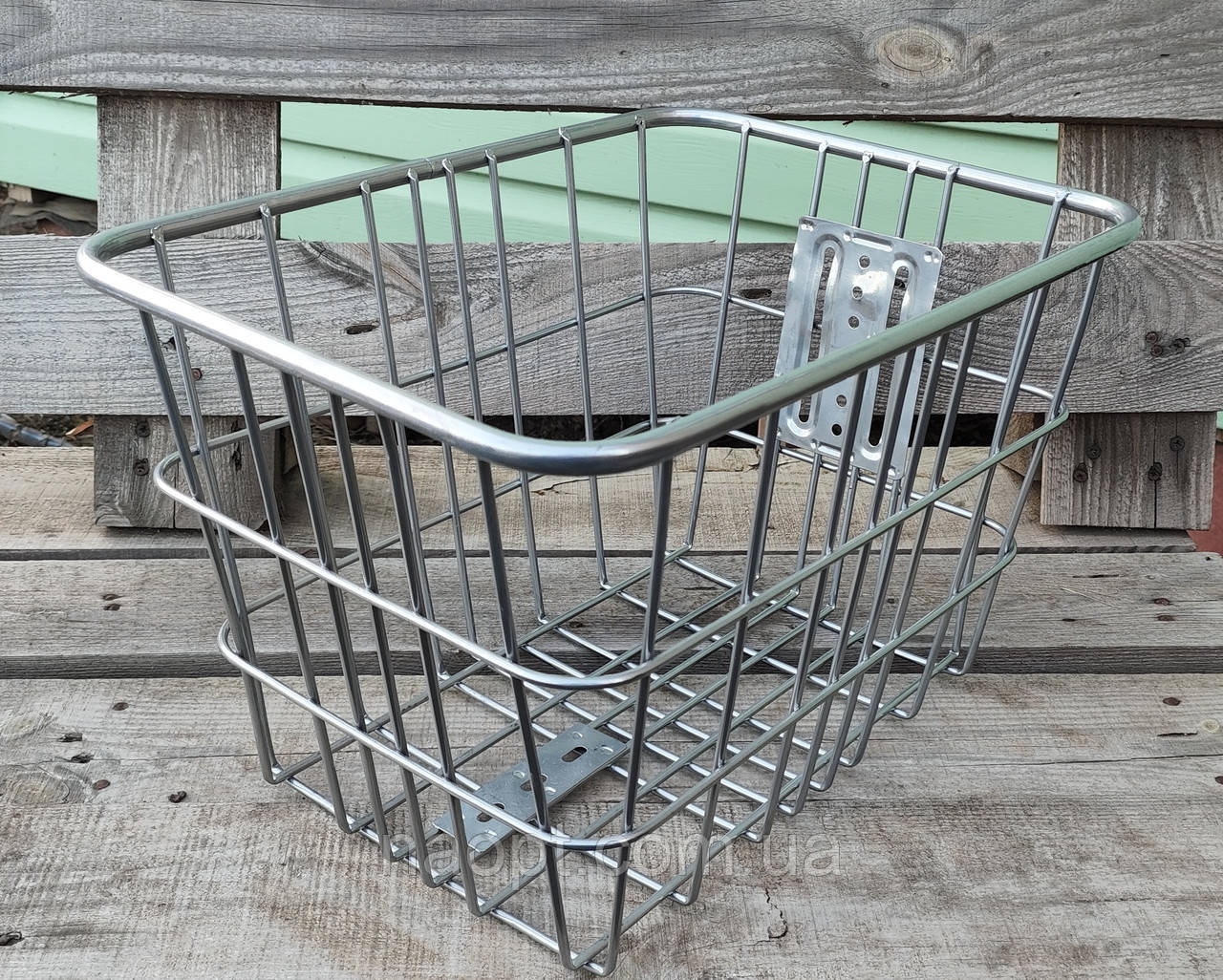 Кошик для велосипеда. Хромована. Велосипед кошика. Багажник кошика. Вело кошик. Кошик передній., фото 1