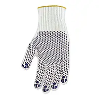 Перчатки DOLONI "Универсал" трикотажные из ПВХ белые 10 класс / 10 размер (4217)