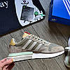 Чоловічі кросівки Commonwealth Adidas ZX 500 RM Sand Brown (Коричневі) Адідас ЗХ 500 замшеві сітка текстиль демісезон, фото 3