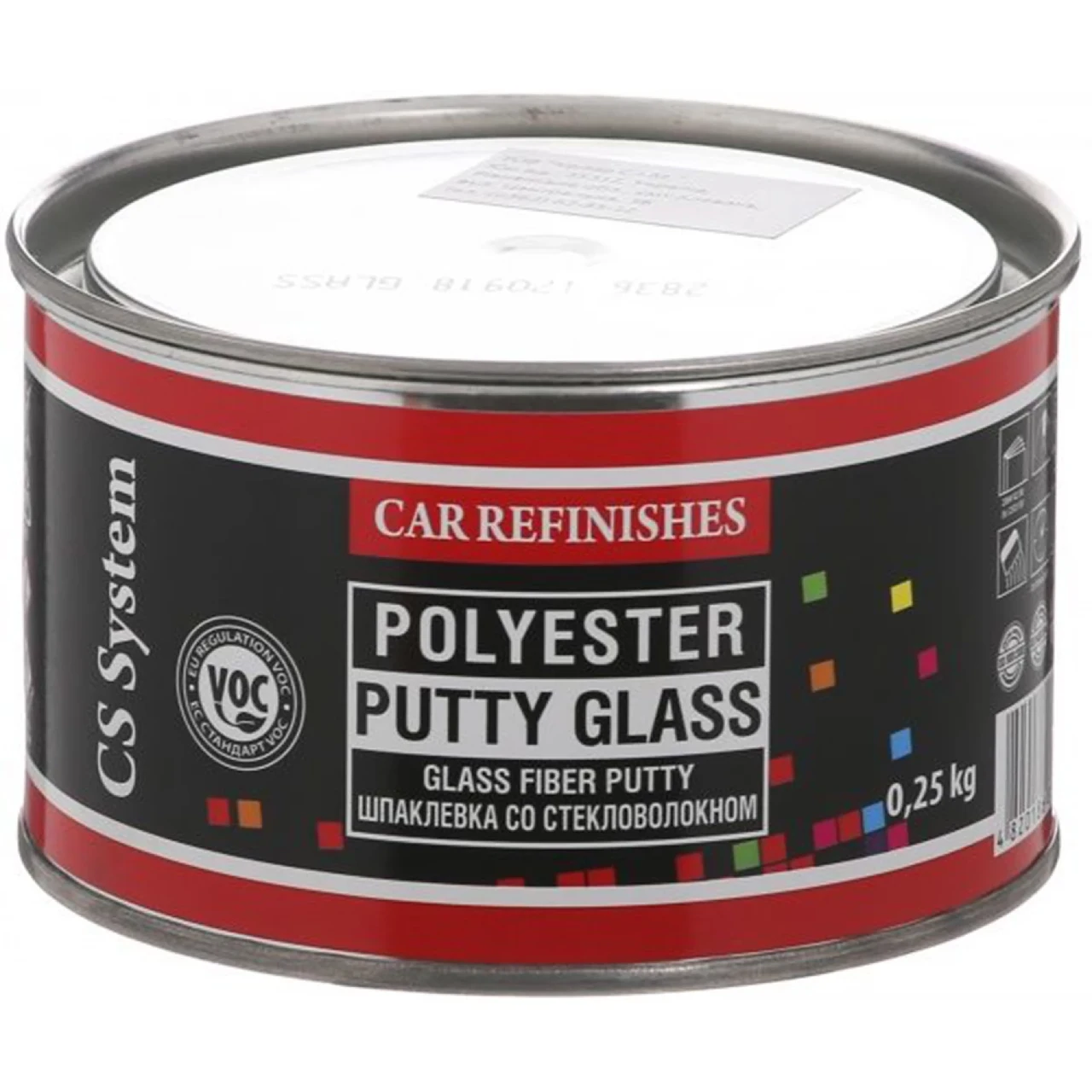 Шпаклевка со стекловолокном CS SYSTEM Glass зеленая 0,25 кг для ...