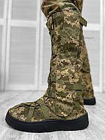 Зимние водонепроницаемые бахилы пиксель на обувь тактические военные высокие гамаши защита от грязи и воды