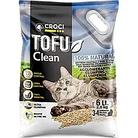 Соевый наполнитель для кошачьего туалета Croci Tofu Clean, 6 л