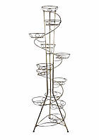Подставка кованая для цветов "Спираль" на 12 вазонов