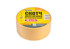 Стрічка двостороння MASTERTOOL на тканинній основі 38 мм 5 м 77-6805