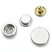 Кнопка №501 15мм Нікель нержавіюча низ 15мм (50шт.)