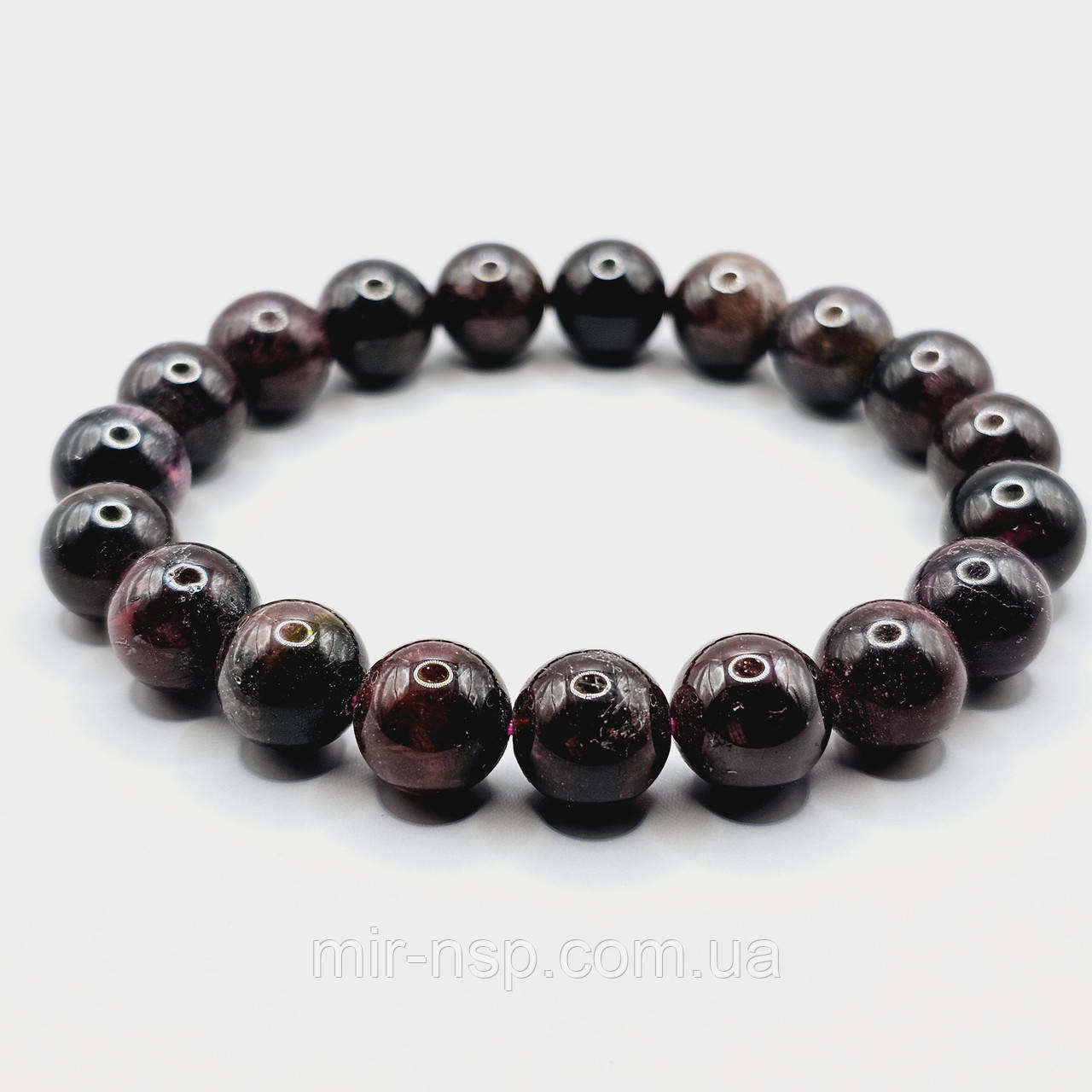 Браслет 100% натуральный Турмалин 10,5 мм размер 19, фото 1