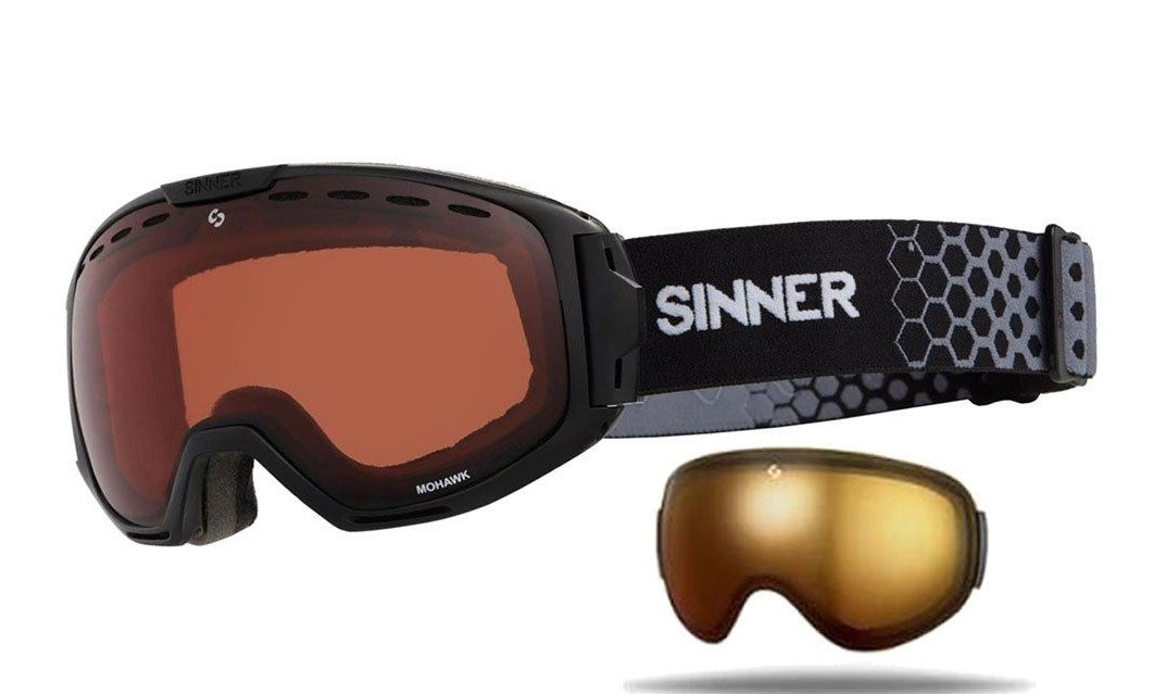 Гірськолижна маска Sinner Mohawk Black 2 лінзи
