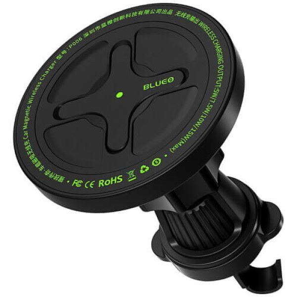 Тримач автомобільний Blueo Ape Legend Car Mount Magnetic Wireless Charger Black (BC5955B)