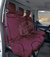 Чохли сидінь bus A MILEX Classic (2+1) AC-B73154 темно-червоні поліестер