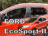 Дефлектори вікон / вітровики Ford ECOSPORT II 2013-> 5D (вставні, кт - 4шт) (Heko)
