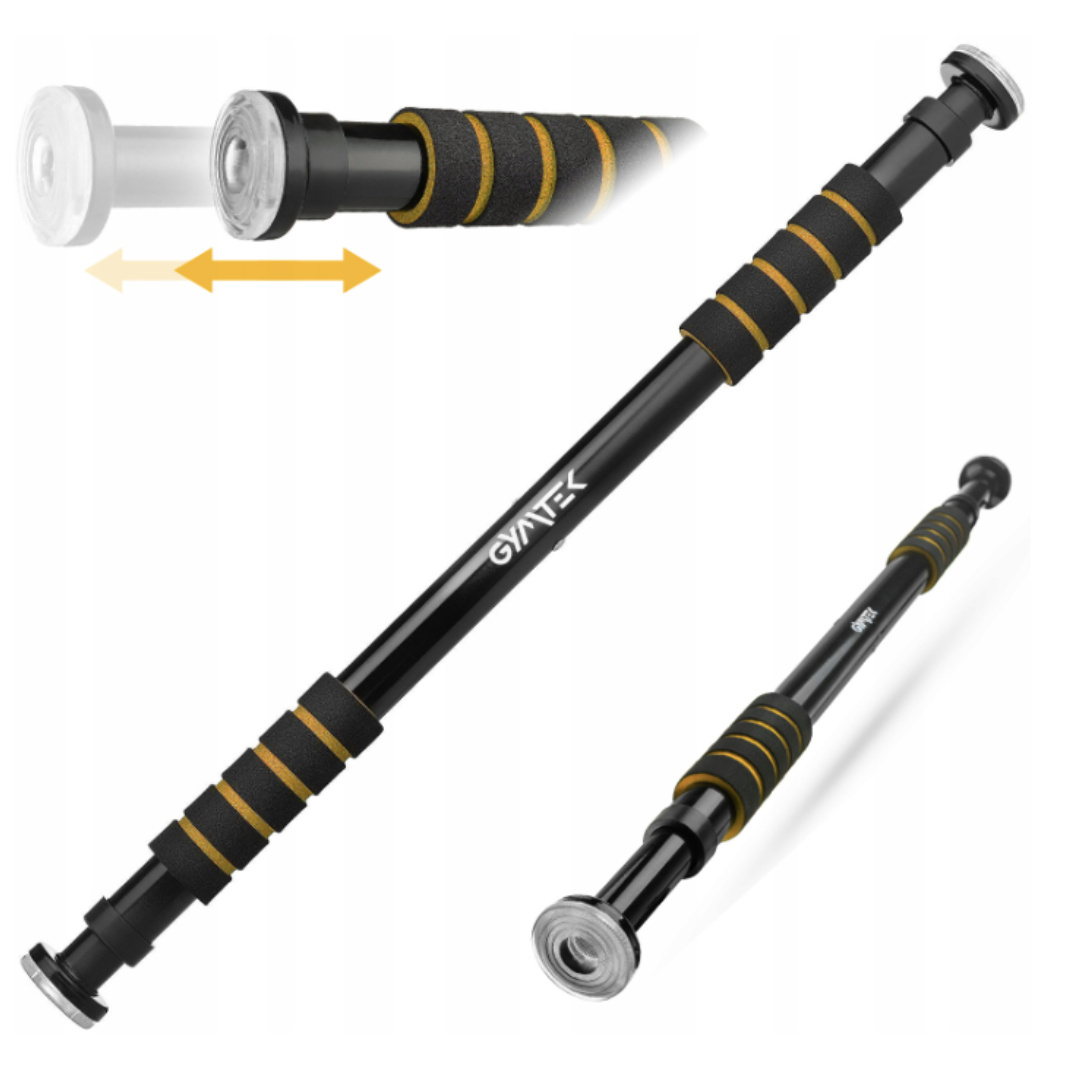 Турнік розсувний GYMTEK 63-100см чорно-жовтий, фото 1