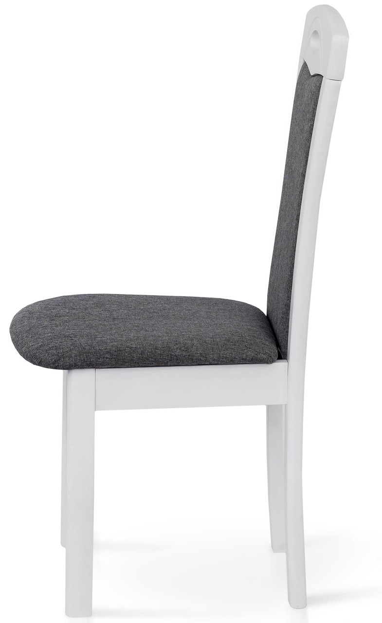 Обеденный стул Честер Бело-серый деревянный с мягким сиденьям и высокой мягкой спинкой для дома Микс Мебель - фото 2 - id-p2087316175