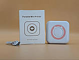 Портативний термопринтер Mini Printer C15 для друку зі смартфона без заправлення чорнила (Рожевий), фото 7