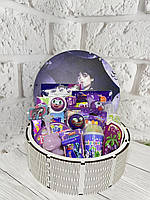 Сиреневый SweetBox для девочки,Уэнздей, Подарок на день рождения, Набор сладостей для ребенка