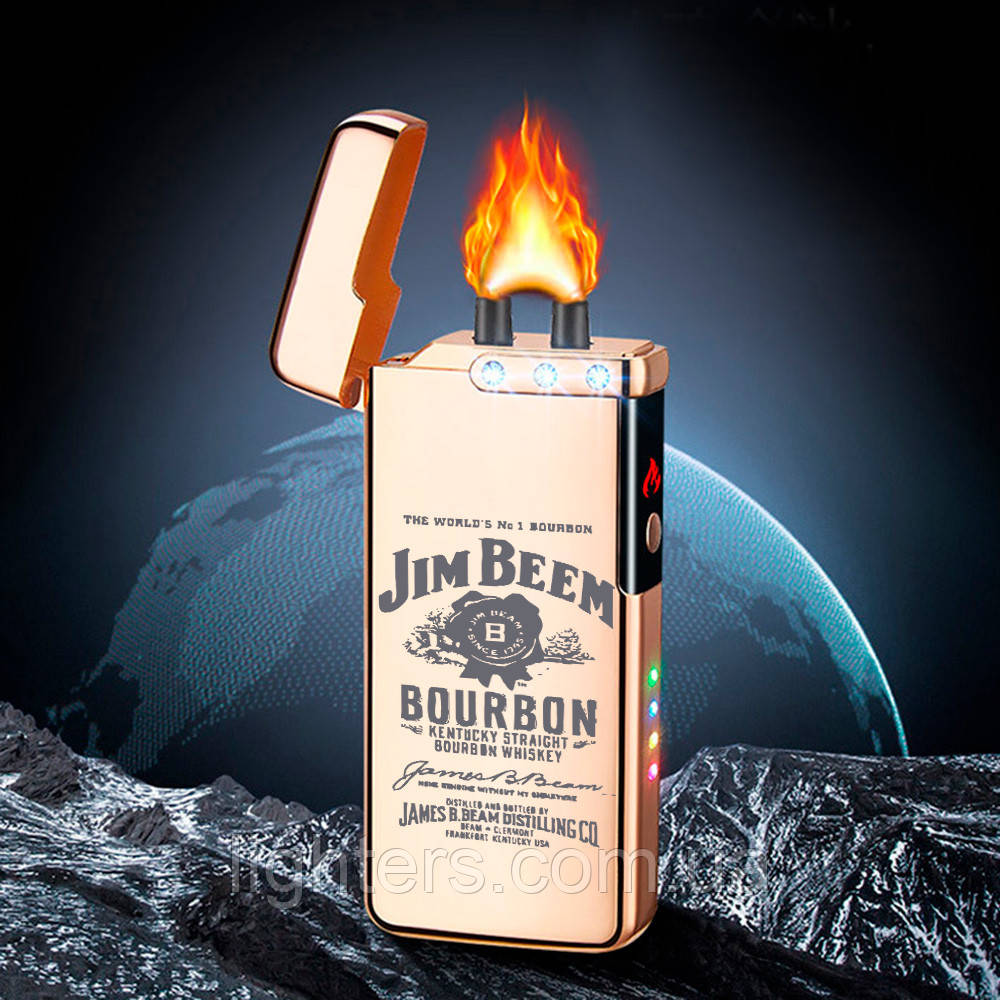 Електроімпульсна запальничка USB "Jim Beem" у подарунковій упаковці LG-572U4