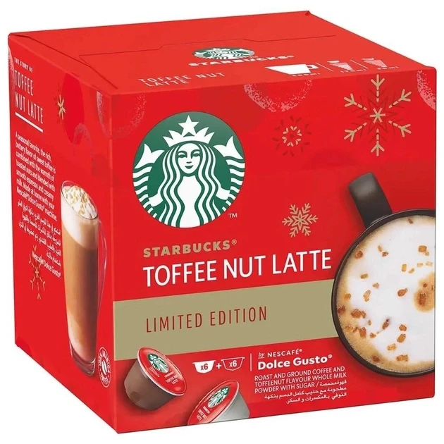 Кава в капсулах 12 шт Starbucks Dolce Gusto Toffee Nut Latte 6 порцій