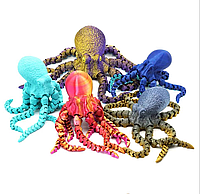 Игрушка фигурка осьминог пластиковая реалистичная для детей и взрослых Детская игрушка для мальчиков и девочек Белый