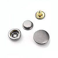 Кнопка №503 15мм Темний нікель нержавіюча низ 12,5мм (50шт.)