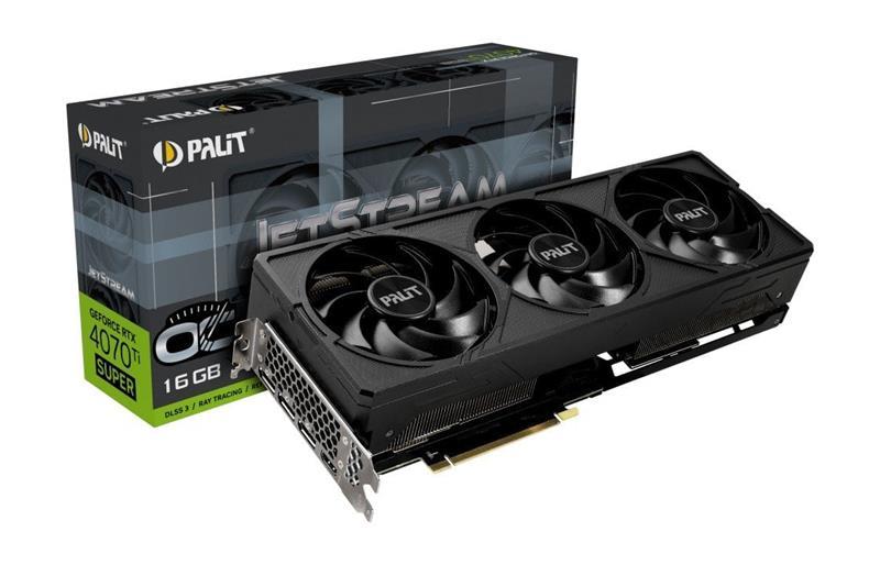 Видеокарта GF RTX 4070 Ti Super 16GB GDDR6X JetStream OC Palit (NED47TSS19T2-1043J)